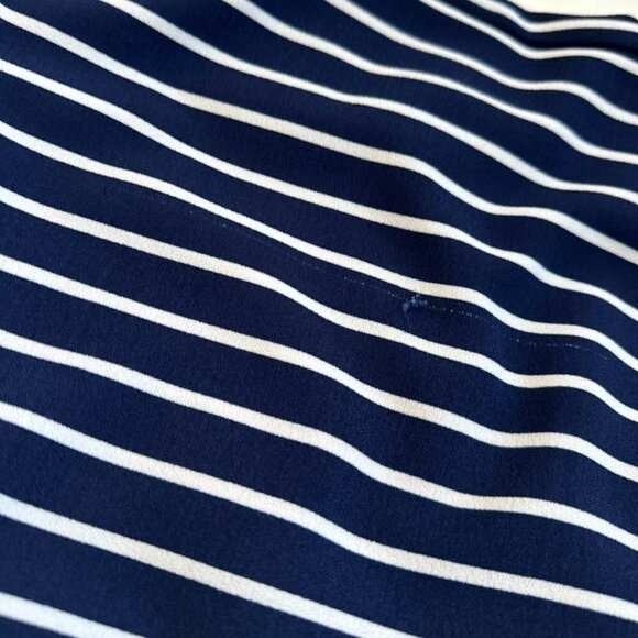 White & Navy Stripped Woman's Jumpsuit Size S - Picture 2 of 4